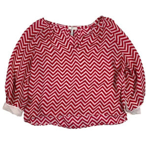 JOIE‎ Silk Chevron Blouse